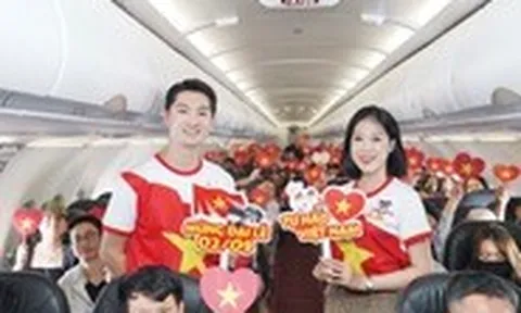 Muôn ánh sao vàng rộn ràng trên những chuyến bay Vietjet dịp kỷ niệm Quốc Khánh 2-9