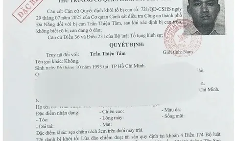 Truy nã đặc biệt Trần Thiện Tâm sinh năm 1993