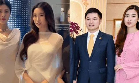 Đỗ Mỹ Linh lộng lẫy đọ sắc cùng dàn Hoa hậu, visual khác hẳn ảnh "cam thường" khi ở cạnh Chủ tịch Hà Nội FC