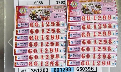 Mua vé số thường xuyên, 1 công nhân trúng 14 tờ giải độc đắc