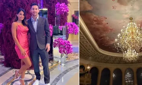 Bà xã Messi khoe được ăn tối tại nhà hàng cổ tích sang trọng, hạnh phúc bên chồng và các con