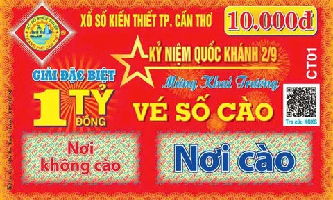 Cần Thơ phát hành vé số cào trúng đến 1 tỉ đồng