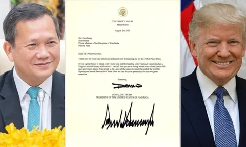 Ông Trump gửi thư cảm ơn Thủ tướng Campuchia