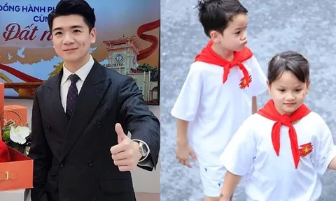 Bố đơn thân nghìn tỷ nhà bầu Hiển khoe visual sáng bừng, chiếm spotlight khi thăm quan triển lãm hot nhất tháng 8