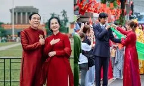 Sao Việt 2/9: Vợ chồng nghệ sĩ Lan Hương - Đỗ Kỷ cực tình trước khi tham gia diễu binh; Hoàng Thùy Linh và Đen Vâu như chụp 'hình cưới'