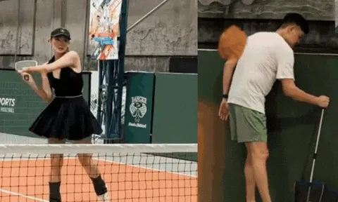 Minh Hằng mê pickleball, chồng đại gia mở 12 sân cho vợ chơi thoả thích, còn lặng lẽ đi sau nhặt bóng gây sốt!