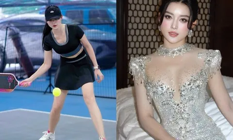 Á hậu Huyền My chăm tập thể thao hết cỡ: Từ pickleball, golf đến yoga đều "cân đẹp", bảo sao dáng nuột nà đến thế