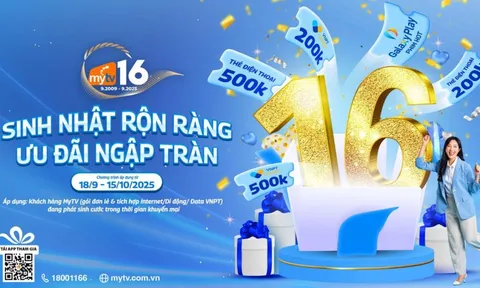 Mừng sinh nhật 16 năm – MyTV tặng đại tiệc ưu đãi “khủng”