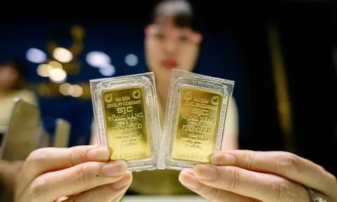 Giá vàng miếng SJC tăng 1,9 triệu đồng/lượng chỉ sau một ngày