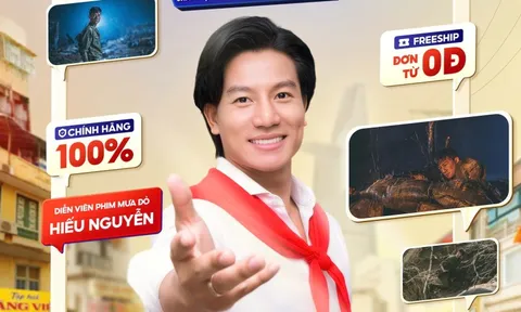 Diễn viên Hiếu Nguyễn livestream trên kênh 'Hàng Việt tôi yêu'