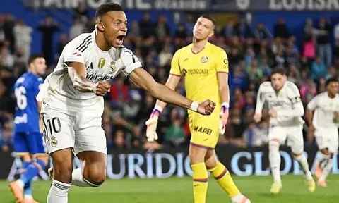Mbappe mang về chiến thắng và ngôi đầu cho Real Madrid
