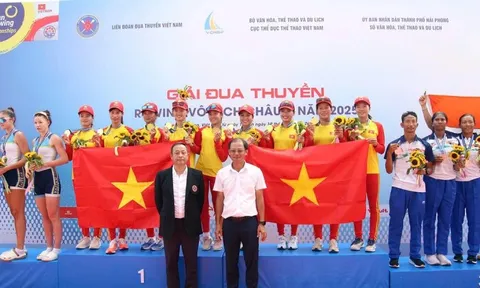 Việt Nam giành 6 HCV đua thuyền Rowing vô địch châu Á diễn ra tại Hải Phòng