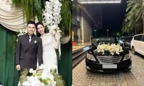 Dàn xe đón dâu bạc tỷ trong đám cưới Hoa hậu Đỗ Hà