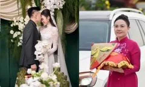 Đám cưới Hoa hậu Đỗ Thị Hà: Chồng thiếu gia hôn vợ tình tứ, mẹ chồng mang một món đồ đặc biệt