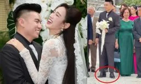 Tổng Giám đốc Tập đoàn Sơn Hải ngày đi cưới Hoa hậu Đỗ Thị Hà sao lại mặc chiếc quần như thế này?