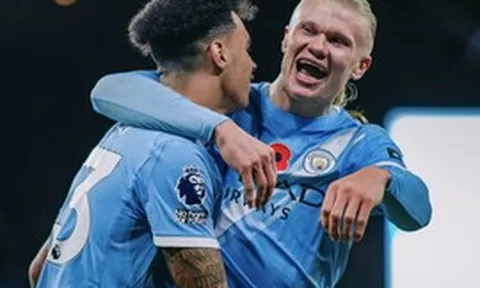 Haaland bùng nổ, Man City lên ngôi nhì Ngoại hạng