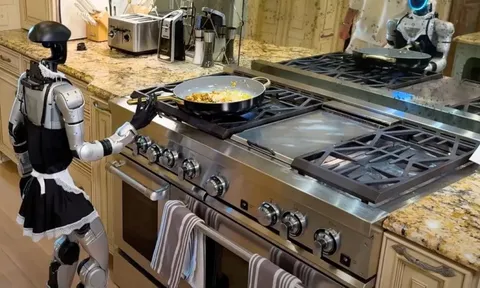 Thử thách robot AI hình người rán trứng trong bếp: Cái kết khiến mạng xã hội "nổ tung" bình luận