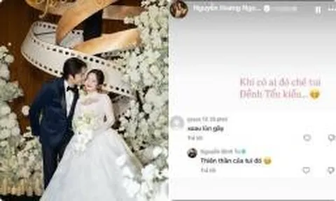 Cách Đình Tú đáp trả khi vợ yêu Ngọc Huyền bị chê lùn, chân ngắn