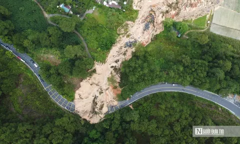 Hiện trường đèo Mimosa Đà Lạt đứt gãy, sạt lở nghiêm trọng