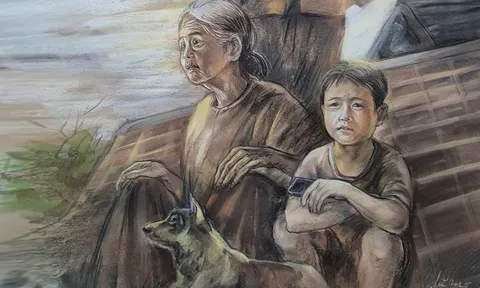 ‘Thương quá đồng bào tôi’ qua nét vẽ của họa sĩ Lê Sa Long