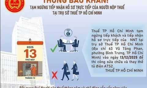 Thuế TP.HCM thông báo khẩn đến doanh nghiệp và người dân trên địa bàn