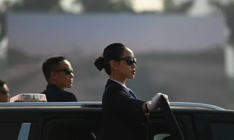 Hình ảnh ‘đặc vụ’ trong buổi tổng duyệt Lễ xuất quân bảo vệ Đại hội XIV của Đảng