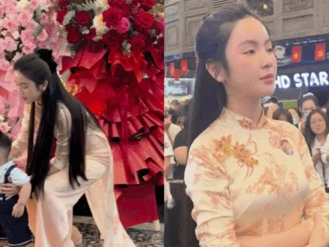 Con trai Quang Hải "đại náo" họp báo của Hoà Minzy, Chu Thanh Huyền trông con mệt bở hơi tai
