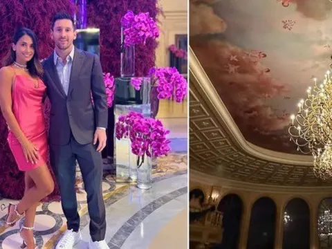 Bà xã Messi khoe được ăn tối tại nhà hàng cổ tích sang trọng, hạnh phúc bên chồng và các con