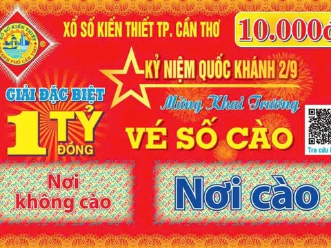 Cần Thơ phát hành vé số cào trúng đến 1 tỉ đồng