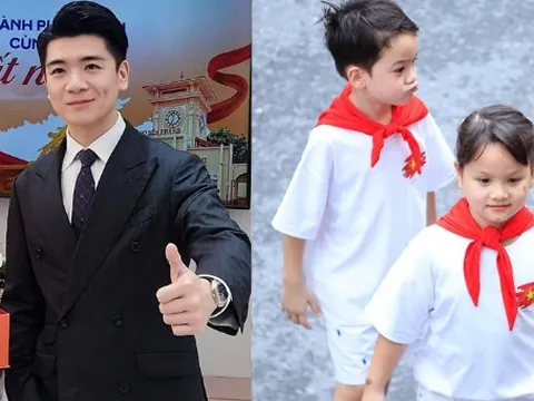 Bố đơn thân nghìn tỷ nhà bầu Hiển khoe visual sáng bừng, chiếm spotlight khi thăm quan triển lãm hot nhất tháng 8