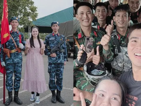 Tiểu thư Quỳnh Anh lên đồ như công chúa cùng Duy Mạnh đi đu chiến sĩ 80, khoe ảnh "thắng đời 1-0"