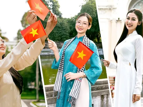Hoa hậu Thanh Thủy, Bảo Ngọc, Quế Anh: Kiêu hãnh, tự hào hô vang hai tiếng Việt Nam
