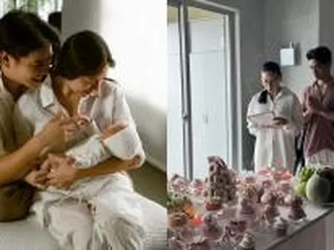 Ngô Thanh Vân và Huy Trần tổ chức tiệc đầy tháng ấm cúng cho con, khoảnh khắc hạnh phúc của gia đình nhỏ gây sốt