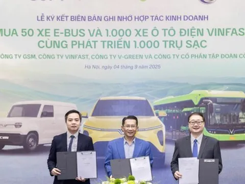 1 công ty hợp tác cùng lúc với 3 doanh nghiệp trong hệ sinh thái của tỷ phú Phạm Nhật Vượng: Mua 50 xe e-bus, 1.000 ô tô điện và phát triển 1.000 trụ sạc