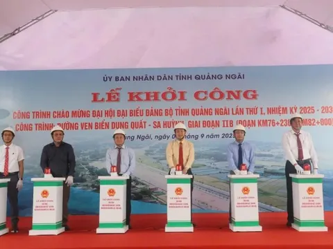 Quảng Ngãi: Khởi công Dự án đường ven biển Dung Quất - Sa Huỳnh