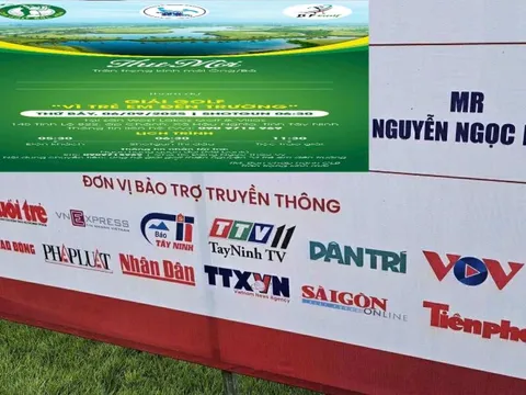 Giải golf tổ chức ở Tây Ninh tự ý đưa tên nhiều cơ quan báo chí vào “Đơn vị bảo trợ truyền thông”