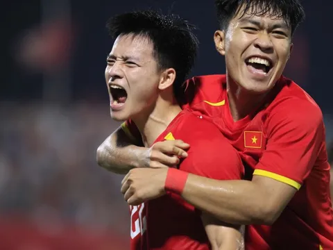 Ảnh: Hotboy Thanh Nhàn ghi bàn duy nhất, U23 Việt Nam hiên ngang vào VCK U23 châu Á
