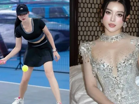 Á hậu Huyền My chăm tập thể thao hết cỡ: Từ pickleball, golf đến yoga đều "cân đẹp", bảo sao dáng nuột nà đến thế