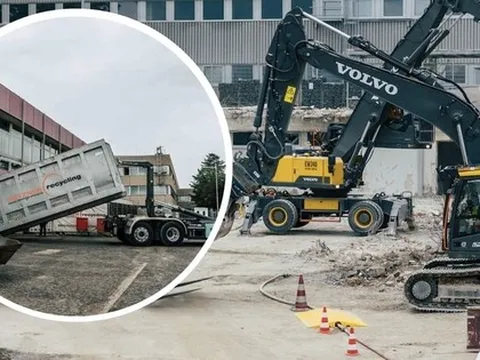Công trường với 25.000 m3 vật liệu được san phẳng mà không tốn một giọt xăng: Thế giới chưa có tiền lệ