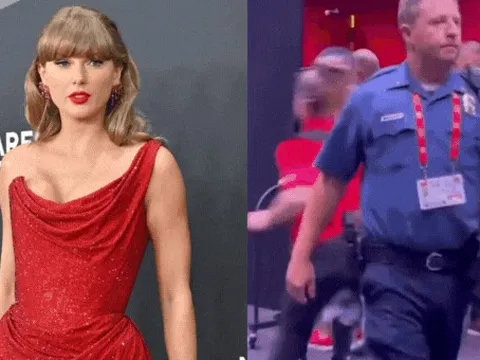 Taylor Swift nấp sau màn chắn chống đạn cao 2 mét khi đến xem vị hôn phu Travis Kelce thi đấu
