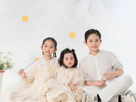 3 nhóc tỳ đáng yêu đẹp như tranh vẽ nhà Khánh Thi - Phan Hiển