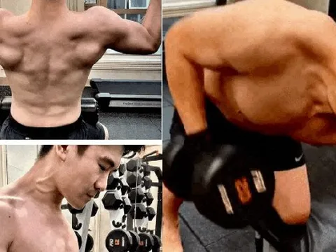 Thiếu gia nhà bầu Hiển độ body: 36 tuổi cực phong độ, cơ bụng 6 múi chuẩn không cần chỉnh