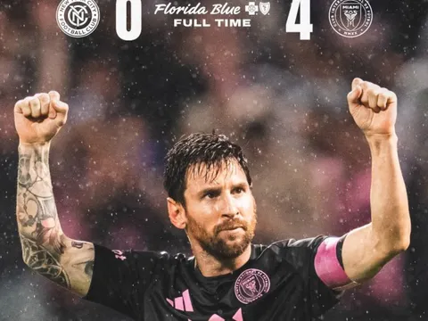 Messi ghi cú đúp, một kiến tạo để tạo nên kỷ lục chưa từng có ở MLS