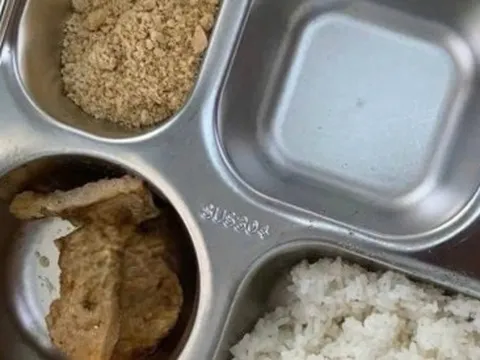 Suất cơm bán trú 25.000 đồng cho học sinh tiểu học 'dậy sóng' mạng xã hội