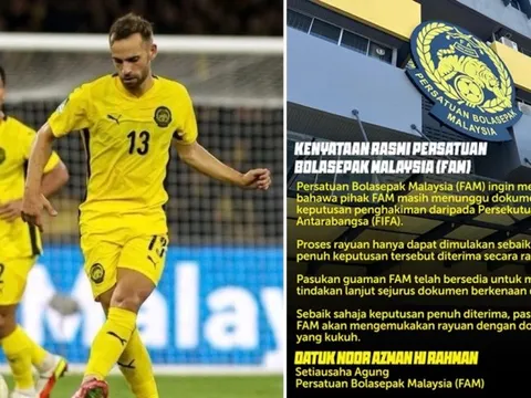 LĐBĐ Malaysia nói gì khi đã đến hạn cuối vụ kháng cáo gian lận nhập tịch?