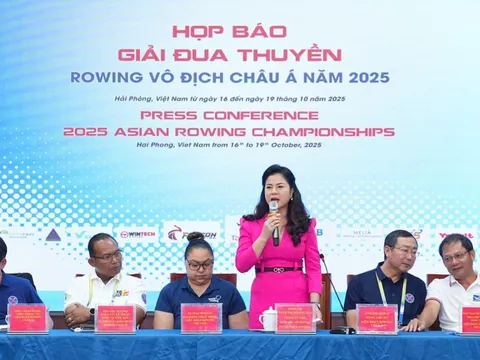 Hải Phòng đăng cai giải đua thuyền Rowing vô địch Châu Á năm 2025