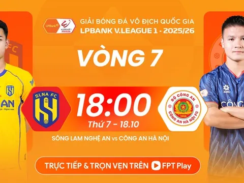Vòng 7 V-League 2025-2026: Chờ màn thể hiện của tân HLV SLNA