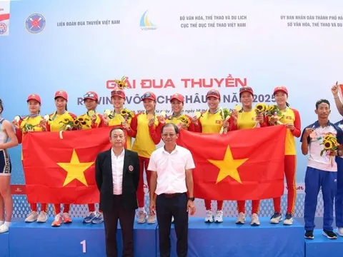 Việt Nam giành 6 HCV đua thuyền Rowing vô địch châu Á diễn ra tại Hải Phòng
