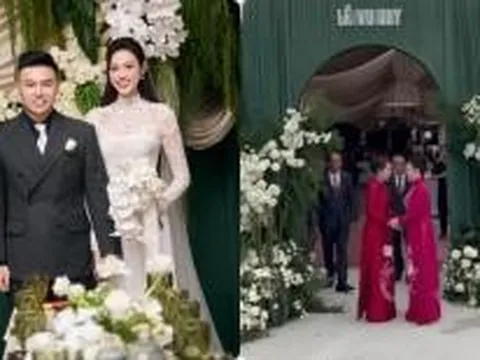 Lí do gì khiến phu nhân Tập đoàn Sơn Hải vội vã ra về khi đám cưới con trai và Hoa hậu Đỗ Hà bắt đầu?