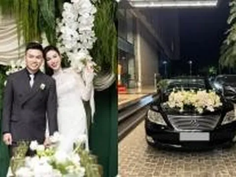 Dàn xe đón dâu bạc tỷ trong đám cưới Hoa hậu Đỗ Hà